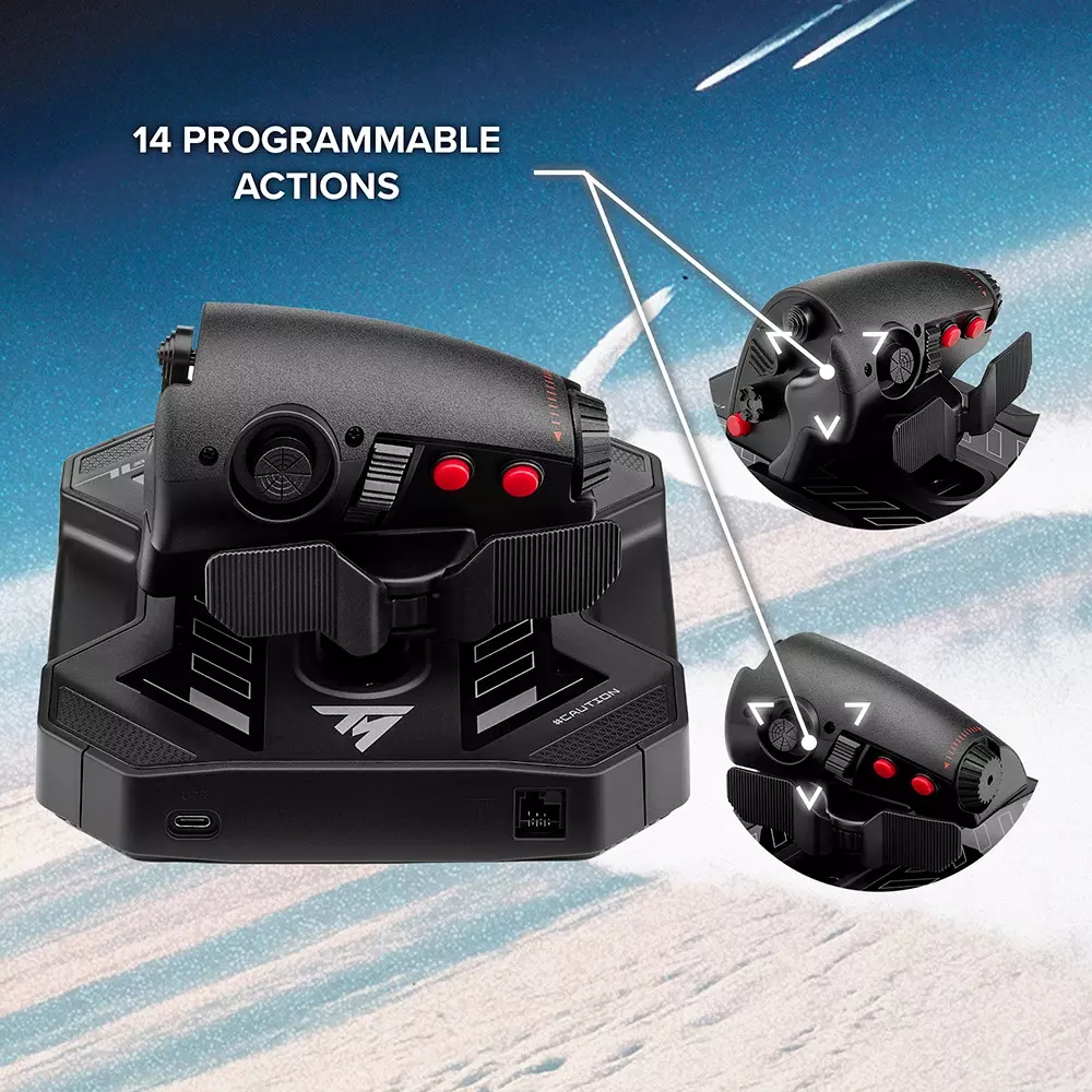 美品！Thrustmaster 新型フライトコントローラー SOL-R2&R6 SOL-R 6 THROTTLE