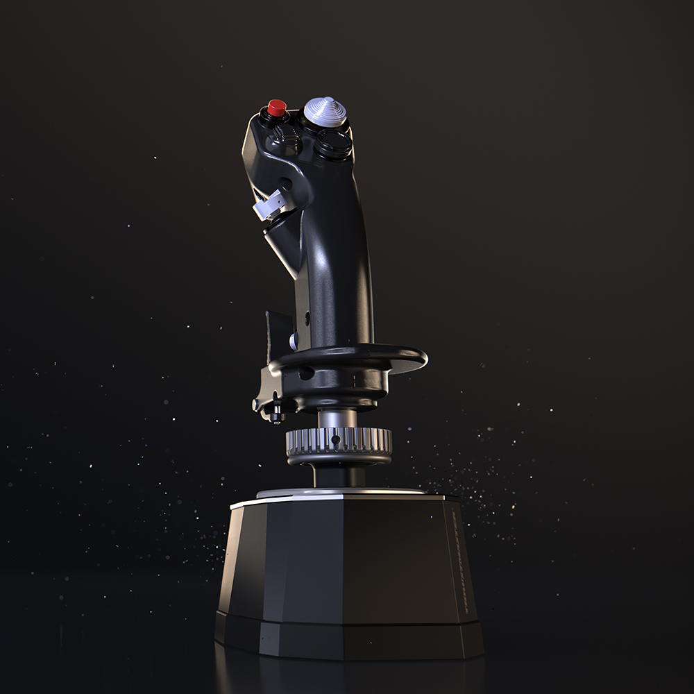 Authentic 1:1 scale flight stick grip