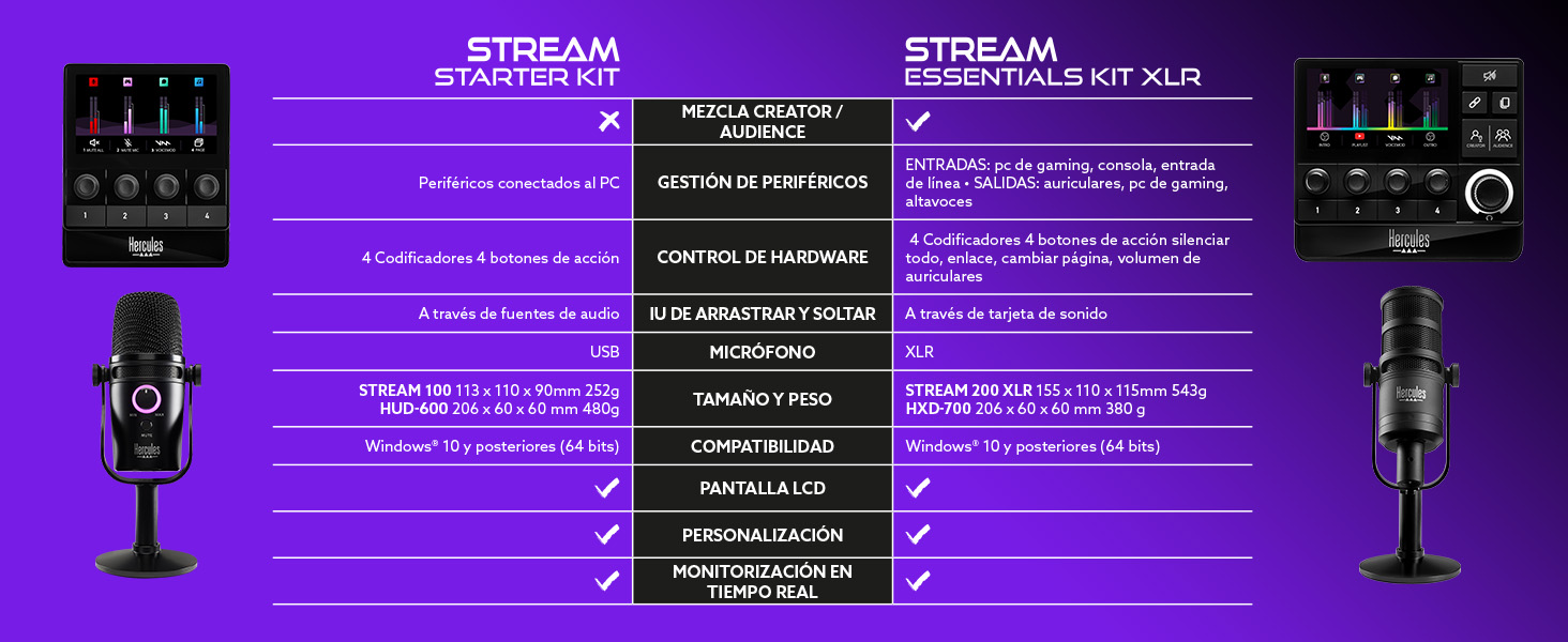 STREAM STARTER KIT COMPARISON DESKTOP